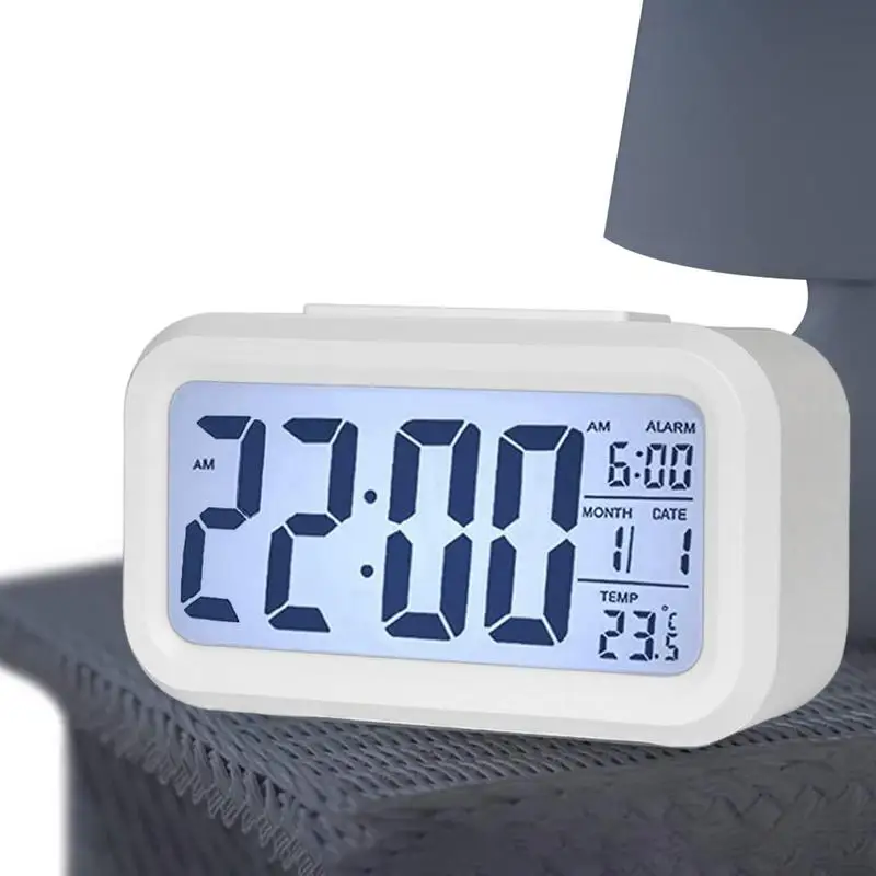 

Digital Alarm & Led Clock With Smart Light Control Silent Radios Room Equipment Clock For Sensitive & Heavy Sleepers For All