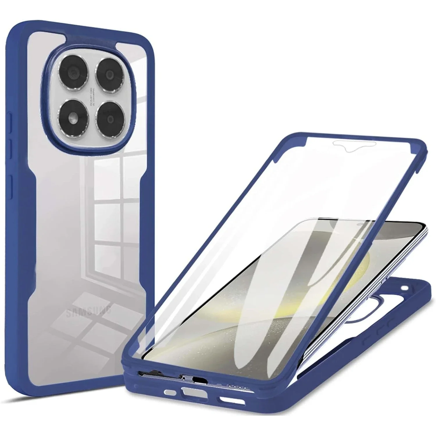 360° All-Round Shockproof Clear Case with Built-in Screen Protector