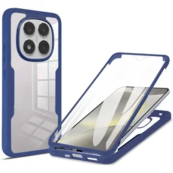 360° All - Round Shockproof Clear Case with Built - in Screen Protector - Redmi Note 15 Pro (Blue)