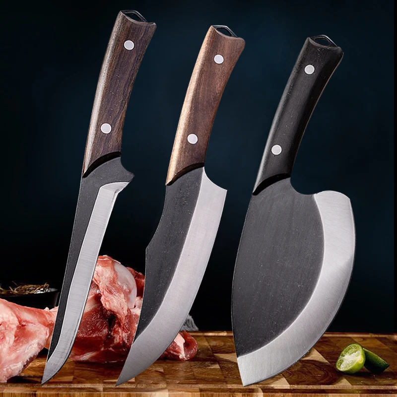 

Forged Boning Butcher Knife Professional Meat Cleaver Chef Slicing Butcher Knife for Household Kitchen Cutting Tools