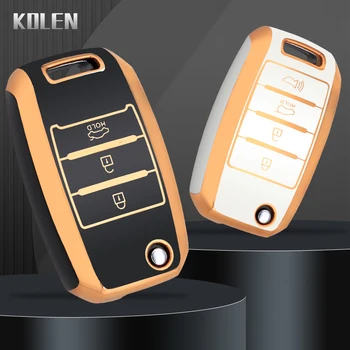3 4 pulsanti TPU Car Flip Key Case Cover per KIA RIO 3 K2 K3 K4 K5 Sportege Picanto Optima Soul Ceed Sorento Forte Stinger Cerato