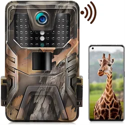 Outdoor 4K 36MP Live Video Show APP Control Trail Camera WiFi Game Camera No Glow Night 940NM Vision for Wildlife Trap Game Cam