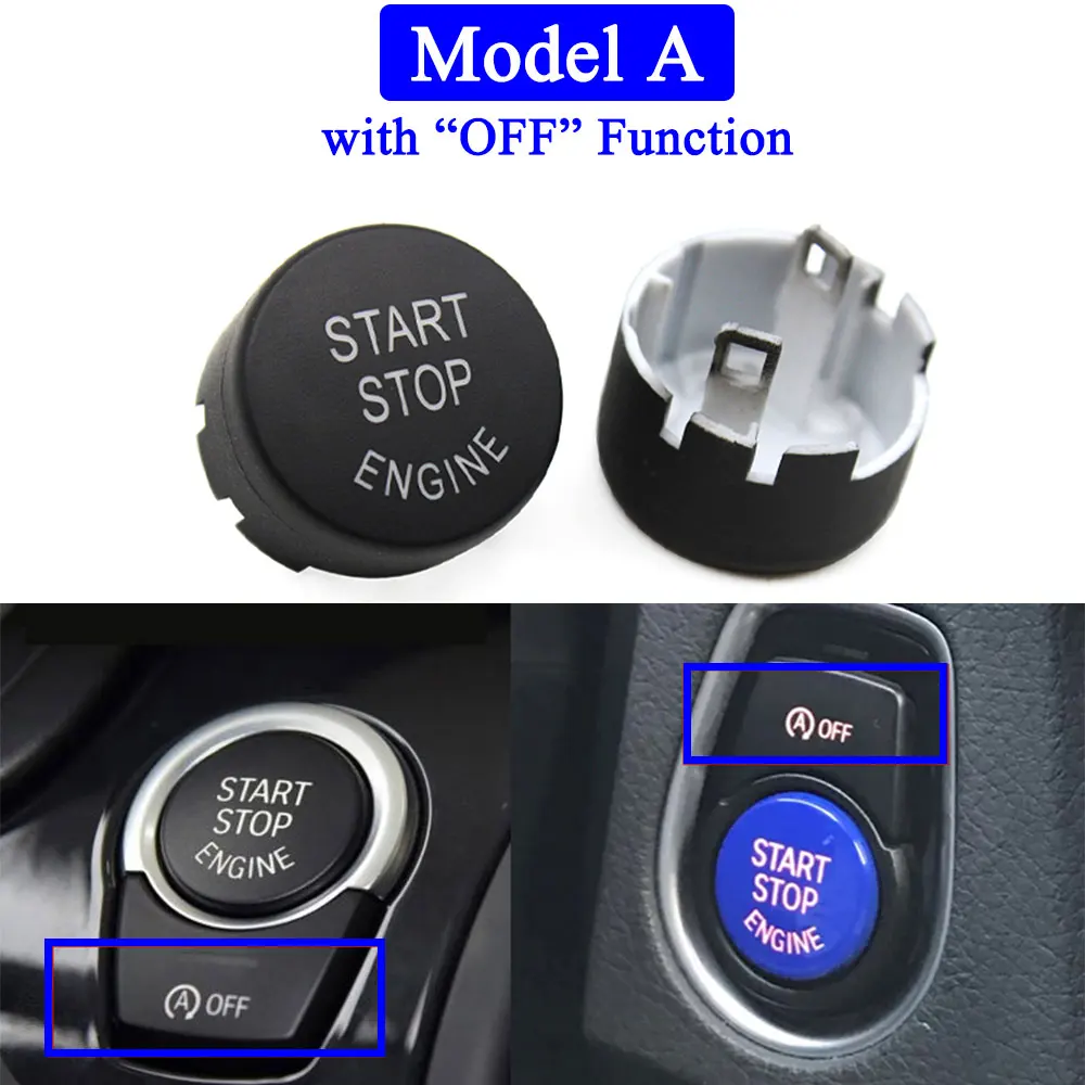 Car Engine Ignition Start Stop Switch Cover OFF Button for BMW F G Series 1 2 3 4 5 6 7 X3 F20 F22 F30 F32 F01 F02 F10 F12 F25,car start button cover