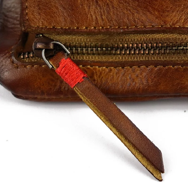Men's Coin Purse Vintage Mini Wallet Leather Card Wallet Change Bag