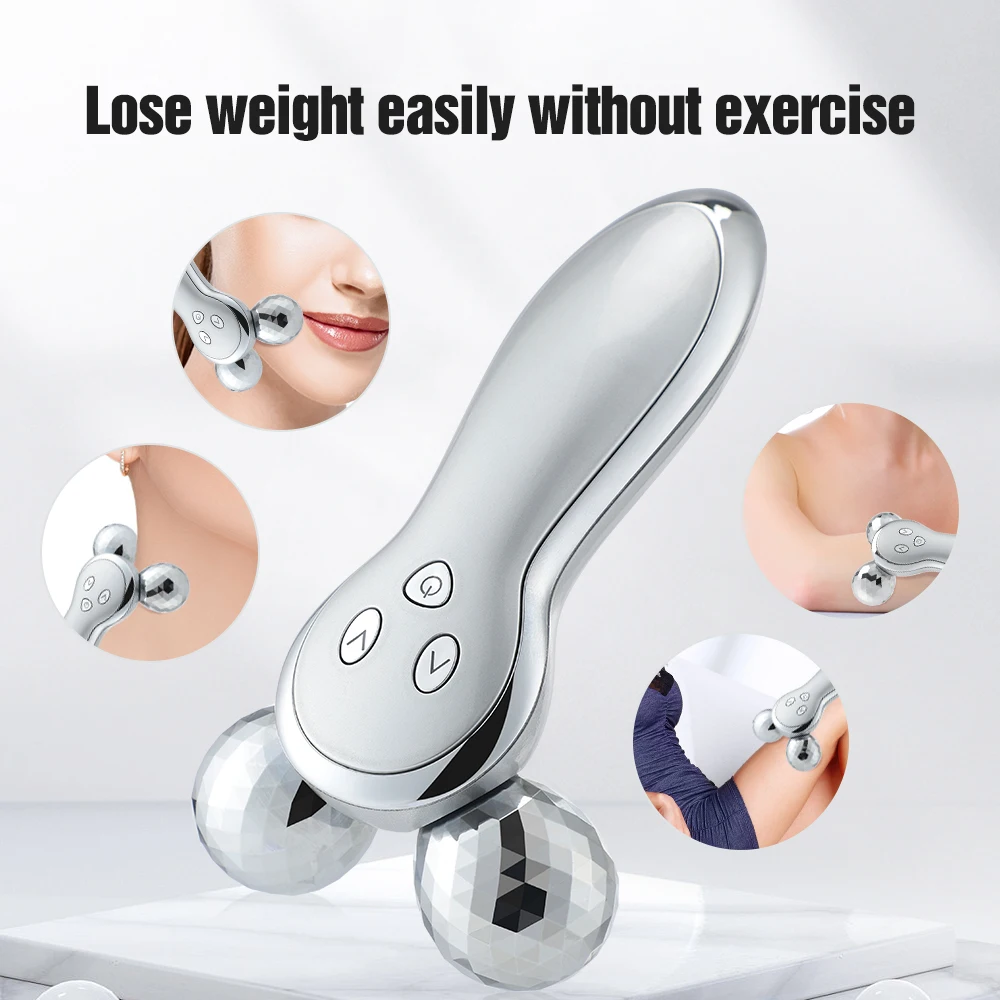 Micro-current Stimulation Roller Massage Instrument Multifunctional Electric Face-lifting Vibration Firming V Face Resist Aging