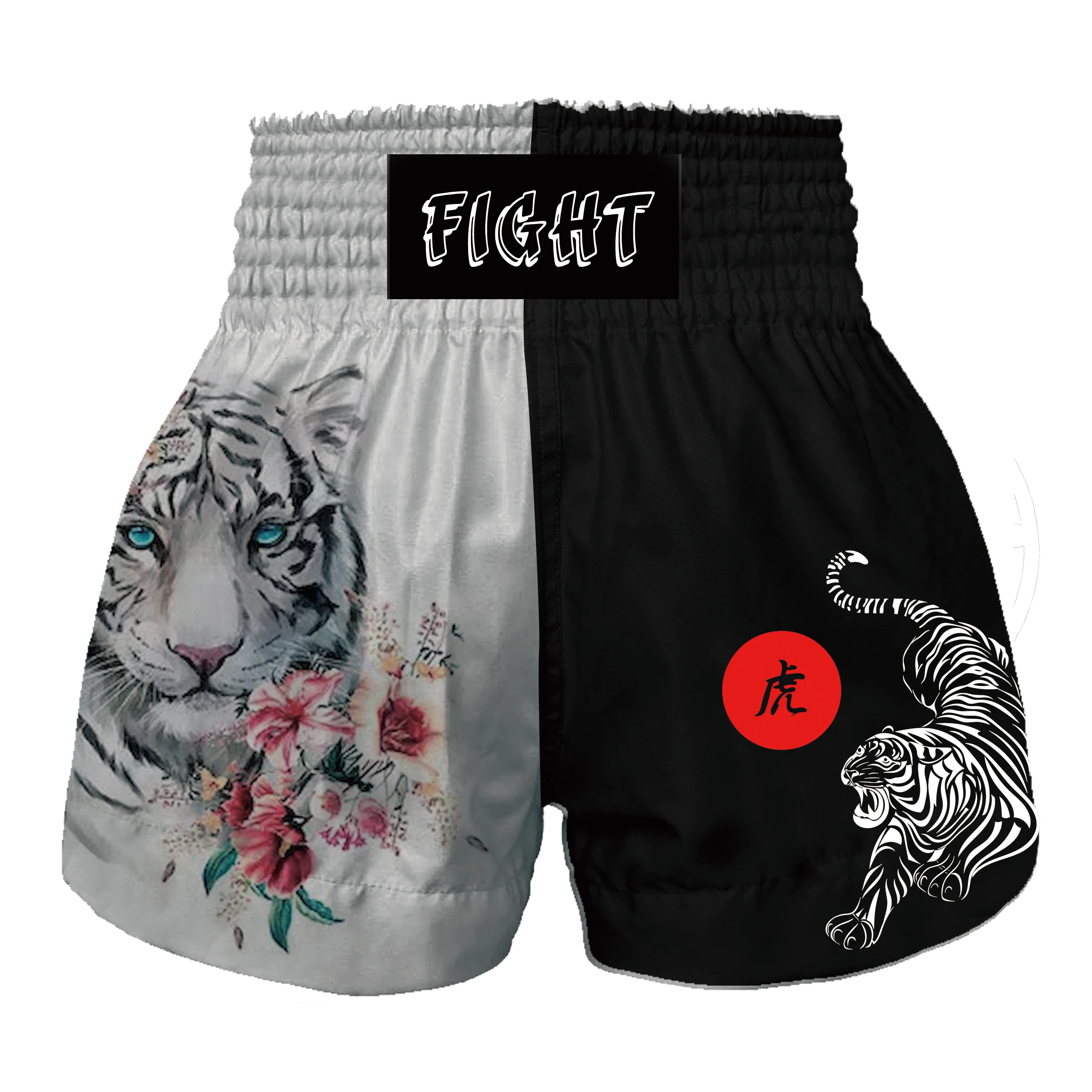 Shorts Thai Boxing Men's and Women's Children's MMA Taekwondo Pants Tiger Print Shorts Taekwondo Sanda Fighting Training