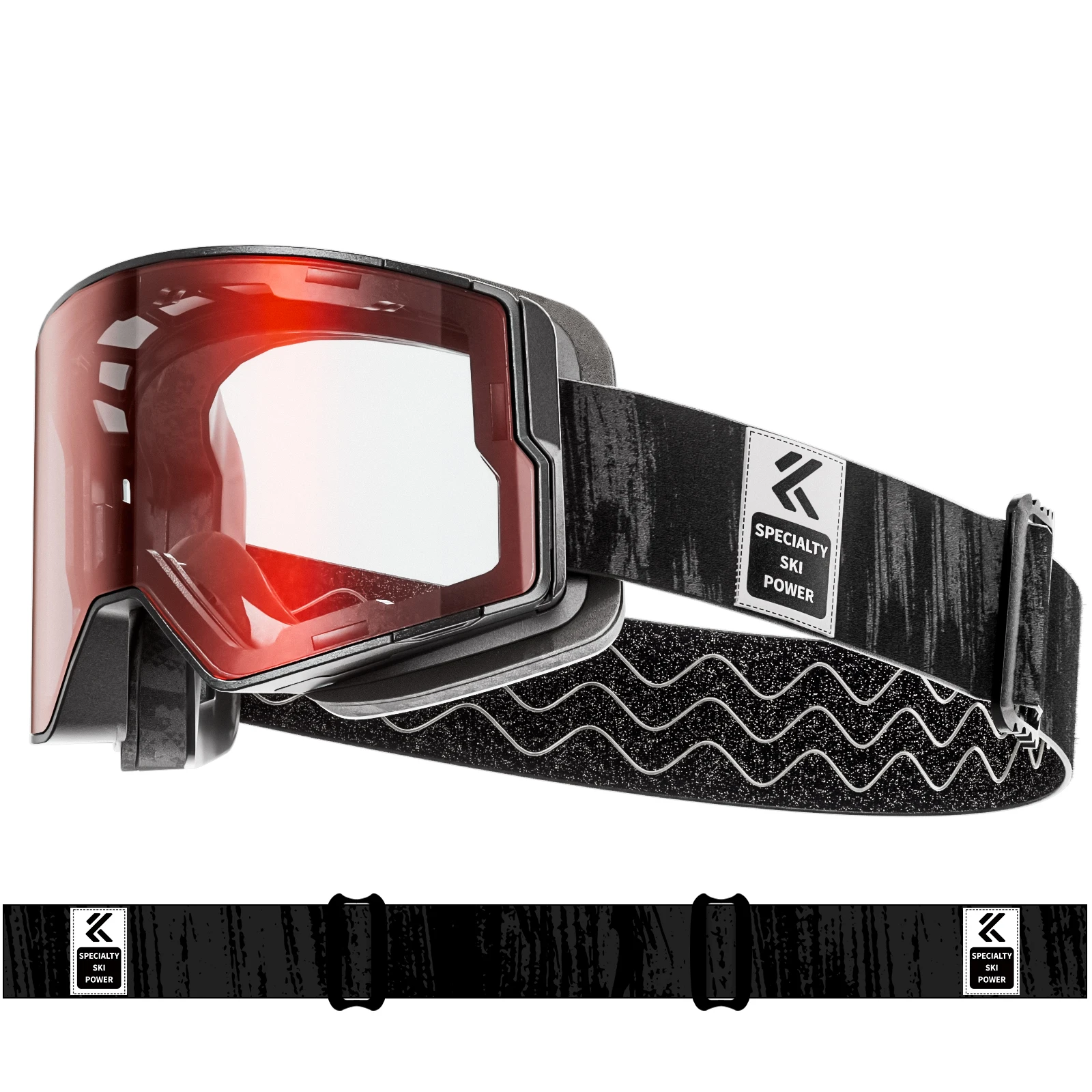 Kapvoe Photochromic Snow Goggle with Box Ski Sunglasses for Men Snowboard Anti-Fog Mask Women Eyewear Kit UV400 Winter Sports