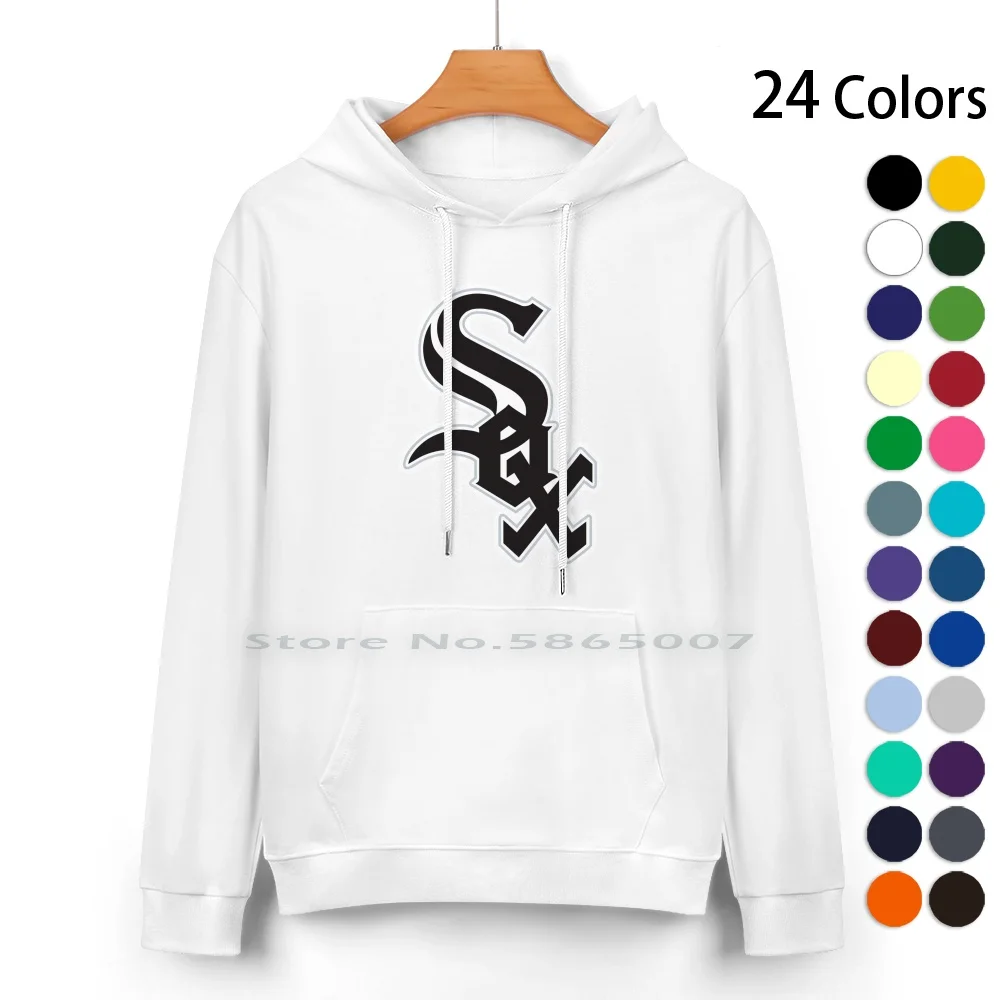 

Sox White Chicago City Logo Pure Cotton Hoodie Sweater 24 Colors 100% Cotton Hooded Sweatshirt For Women Men Unisex Gifts Heat