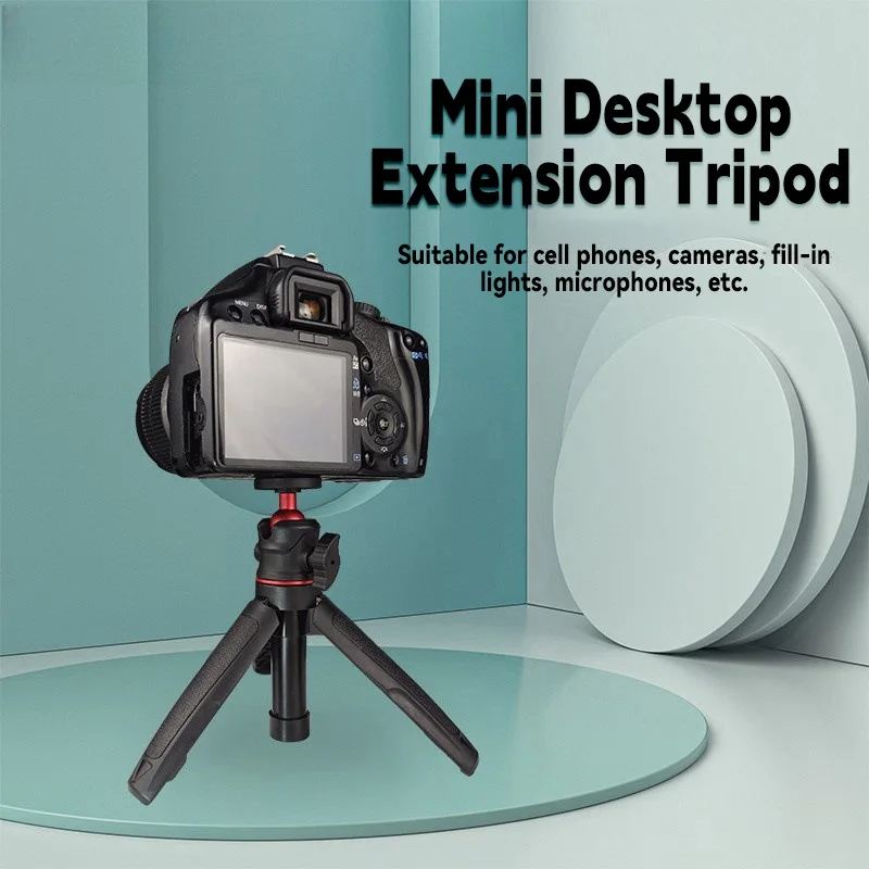 Compact Extendable Tripod Stand with Adjustable Holder and 1/4 Screw Mount