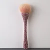 Bling Nail Dust Bush Glitter Soft Remove Dust Collector Powder Cleaning Nail Brushes With Diamond Manicure Accessories Tools Set 6