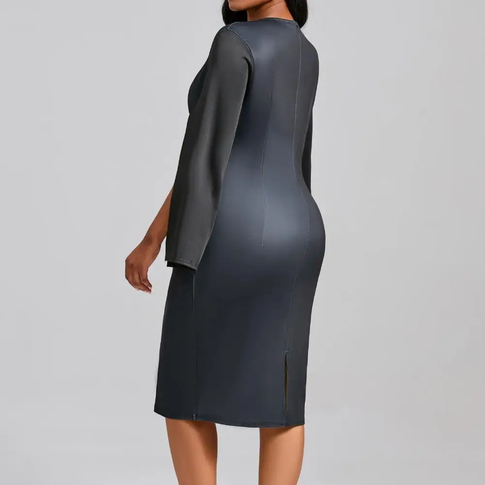 

Платье-футляр с цветочным принтом, до колена, на весну/осень