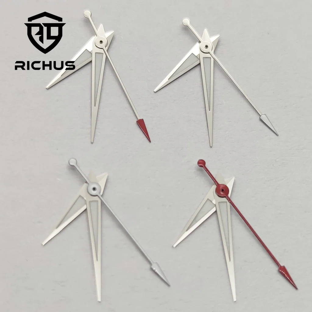 RICHUS Green Luminous Silver Watch Hands - Premium Watch Accessories