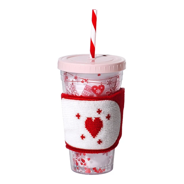 Christmas Red 16oz Stainless steel straw cup - China