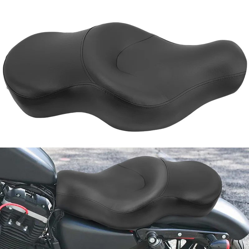 

Black Motorcycle Driver Front Rear Passenger Seat Two Up Seat For Harley Sportster XL883 XL1200 Iron XL 883 1200 48 2004-2015