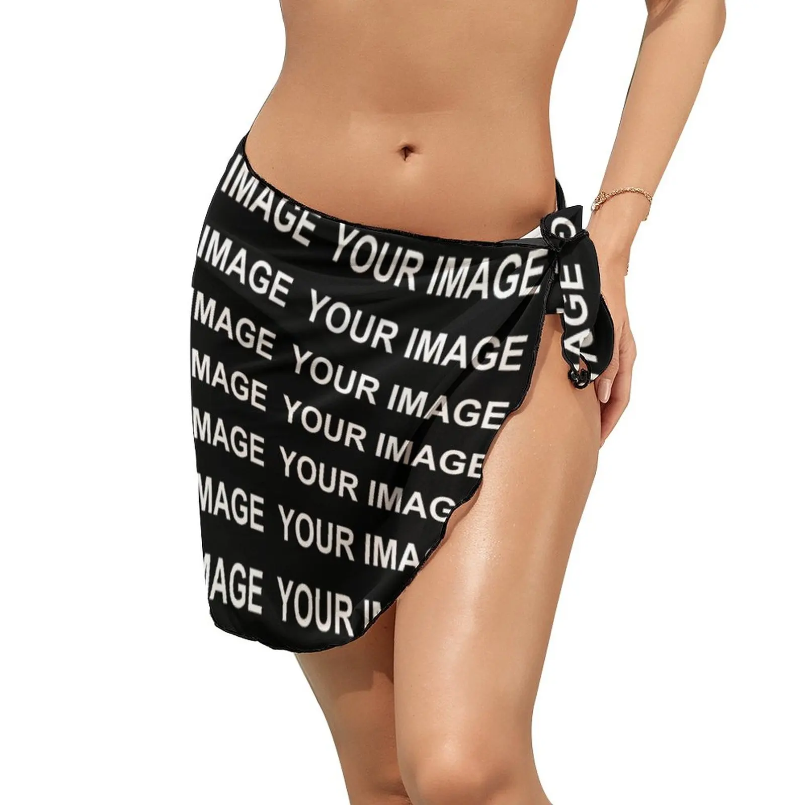 

Your Image Customized Beach Bikini Cover Up Summer Custom Made Design Chiffon Cover-Ups Graphic Wrap Skirts Oversized Beach Wear