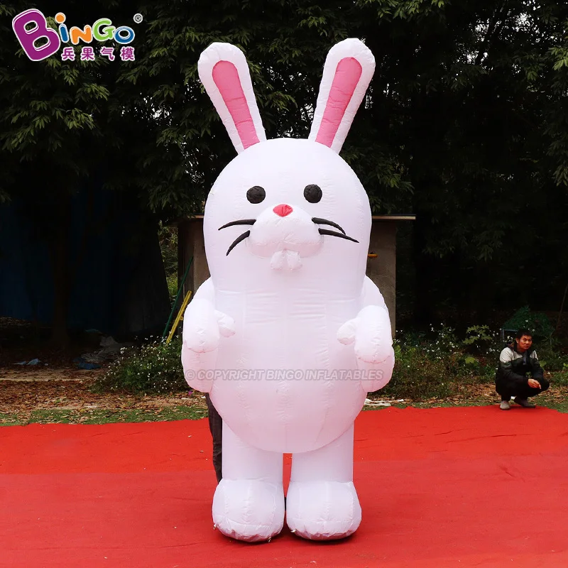 

Custom Built 3 Meters Tall Animal Decoration Large Inflatable White Rabbit for Parties Toys BG-C0663