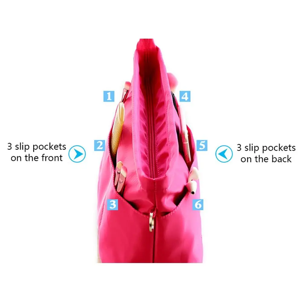 1Pcs New Storage Bags Insert Cosmetic Bag Felt with Zipped Top Linner Bag Portable Multi-Pocket Women Handbag Organizer Purse