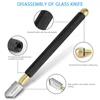 Diamond Tile Glass Cutter Set with 3 Replacement Cutting Heads, Porcelain Scribing Knife, Professional Glass Cutter 3