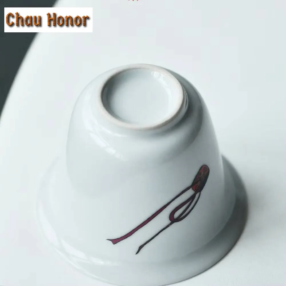 100ml Dunhuang Apsaras Ceramic Gaiwan Ancient Tea Brewing Cup Porcelain Bowls Tea Tureen Tea Maker Cover Bowl Accessories Gift