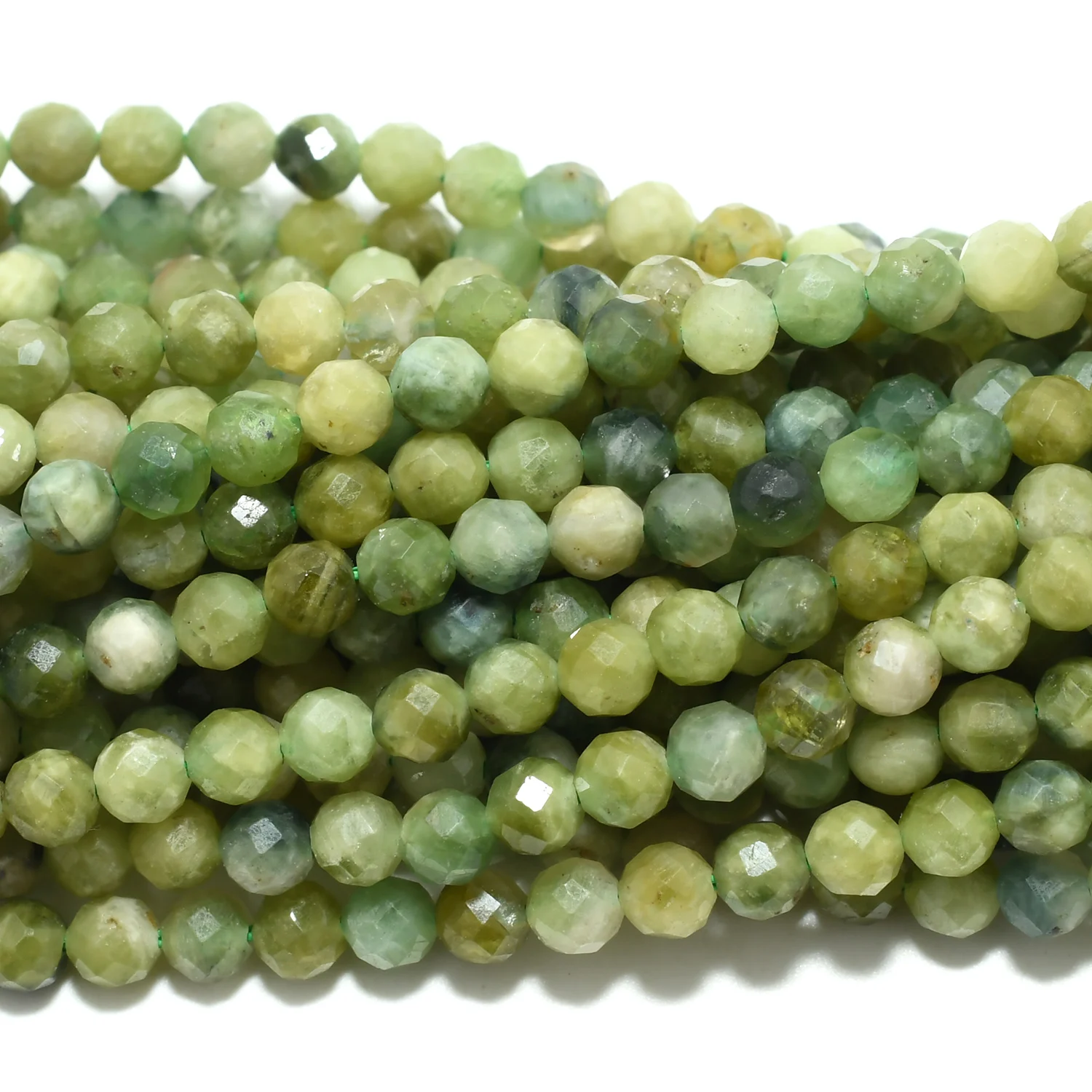 10 pezzi - Perline di pietra - Rondelle sfaccettate in tormalina verde 2-3 mm - 7427039732499 - Italia
