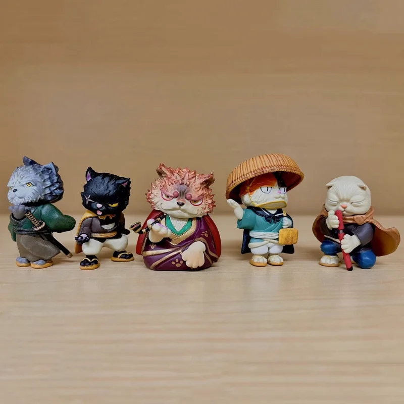 Original QUALIA Kawaii Gashapon Capsule Toy Samurai Cat Ronin