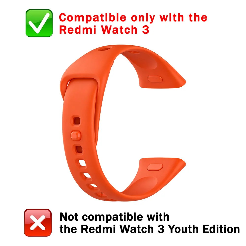 Solid Color Soft Silicone Sport Watch Band - Replacement Wrist Bracelet Accessory