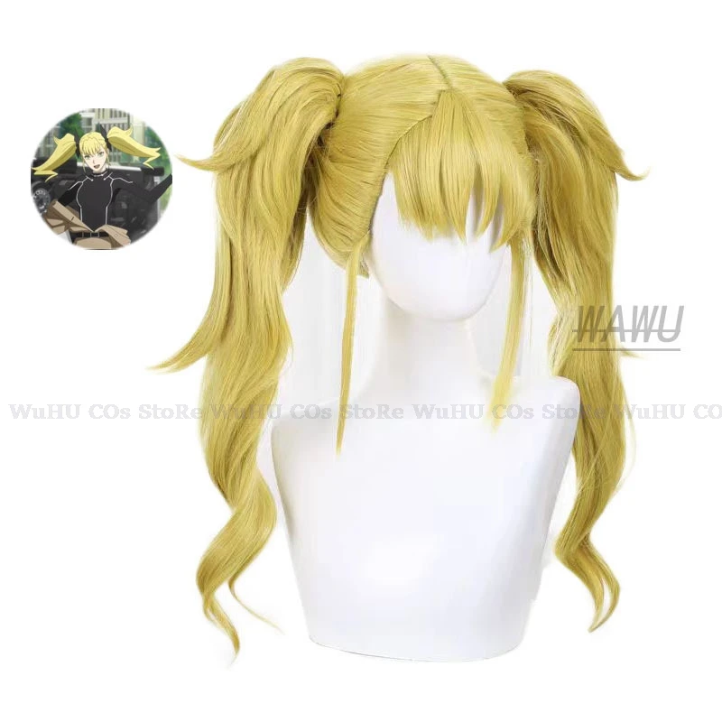 Kikoru Shinomiya Cosplay Wig Anime Kaiju No. 8 Long Blonde Hair Double Tail Hairpins Third Division Halloween Party Women 12