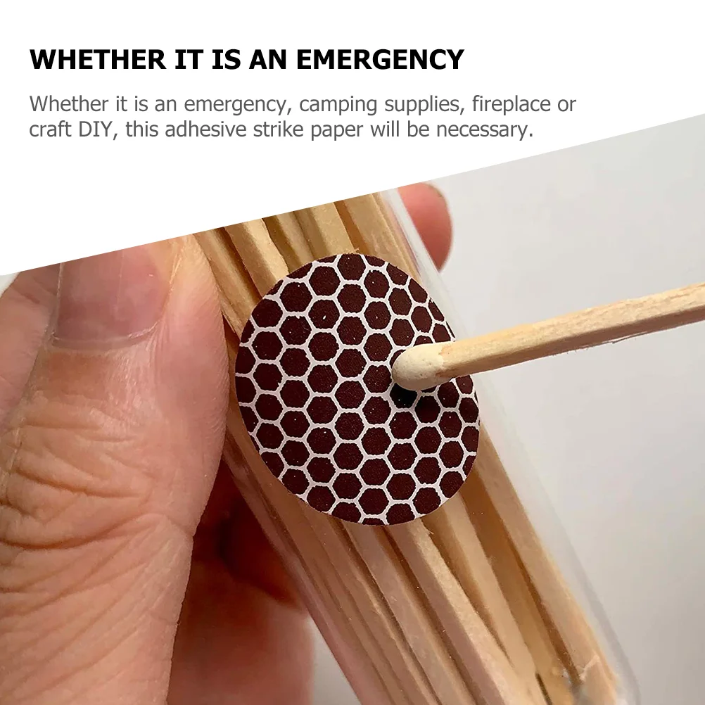 Matchstick Striker Strike Paper match striker paper Matches Sticker Strip Matchstick Sheet Strikers Sheets DIY Match Striker Adhesive Accessories