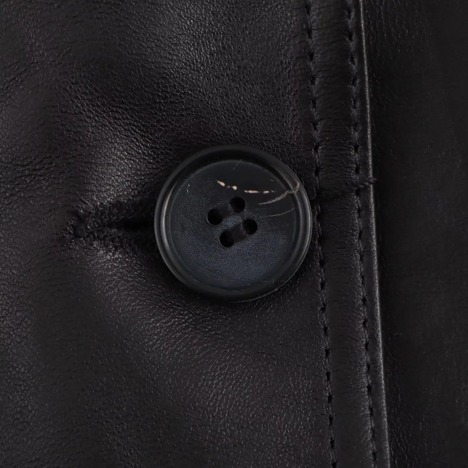 European and American style fashionable simple versatile PU imitation leather one-button suit jacket 5