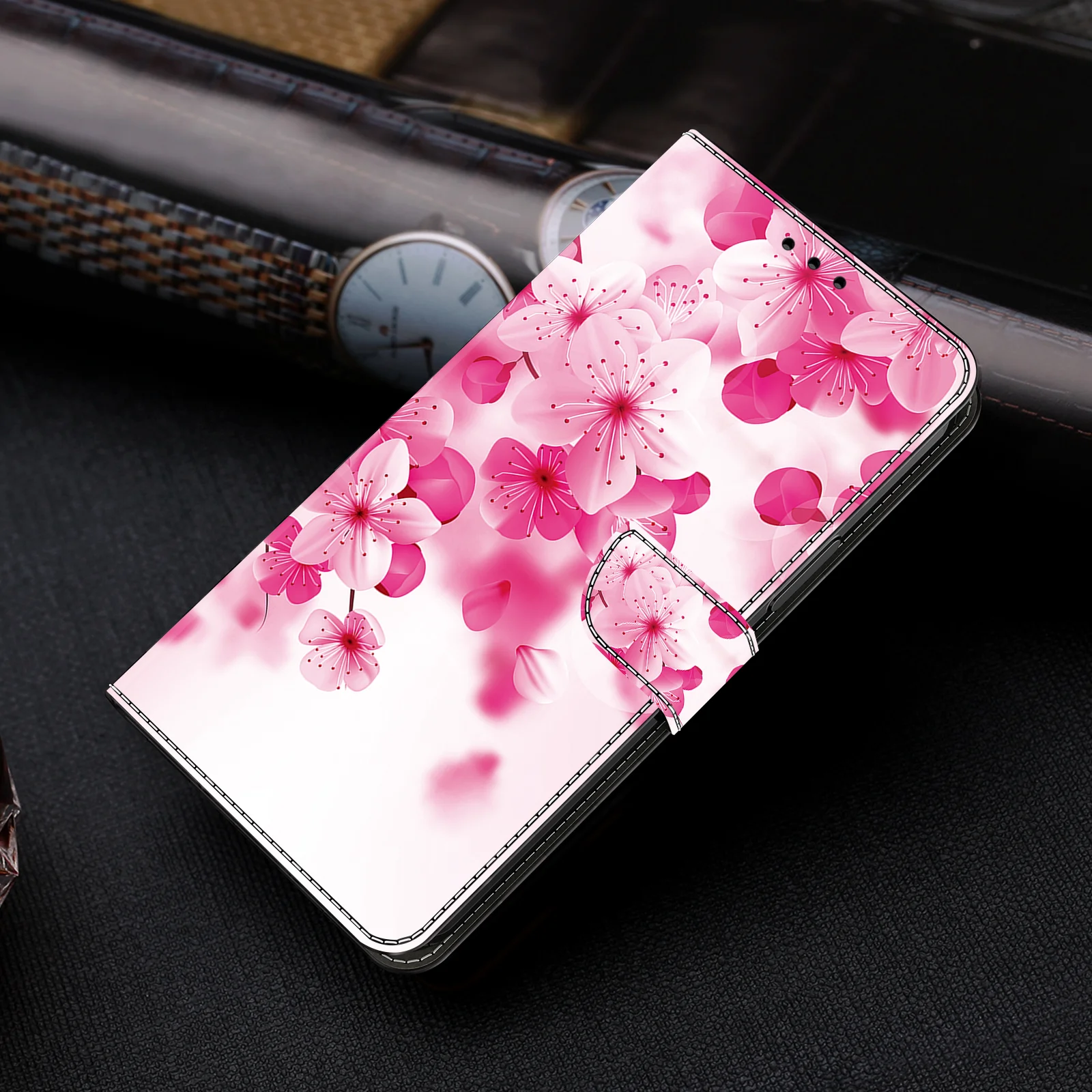 Premium 3D Magnetic Flip Leather Wallet Case
