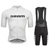 Sram Team Cycling Jersey Sets Summer Bicycle Short Sleeve Breathable Men's MTB Bike Clothing Maillot Ropa Ciclismo Uniform Suits 5
