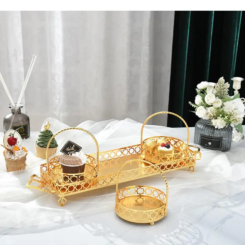 

Metal Dried Fruit Plate Snack Tray Dessert Plates Dim Sum Dish Bread Plate Fruit Plates Refreshment Tray Storage Tray Fruit Bowl