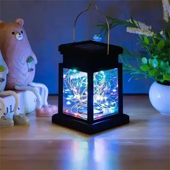 1pcs Garden Decor Outdoor Solar Lights Retro Palace Lantern Lights Hanging Candle Lamps Landscape Lighting Floor Lights 2
