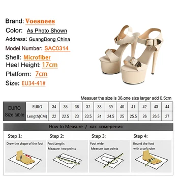 17CM Stage Show Model Shoes Summer Fashion Platform High Heels Ankle Buckle Strap Women Party Sandals Nightclub Stripper Shoe - Image 5