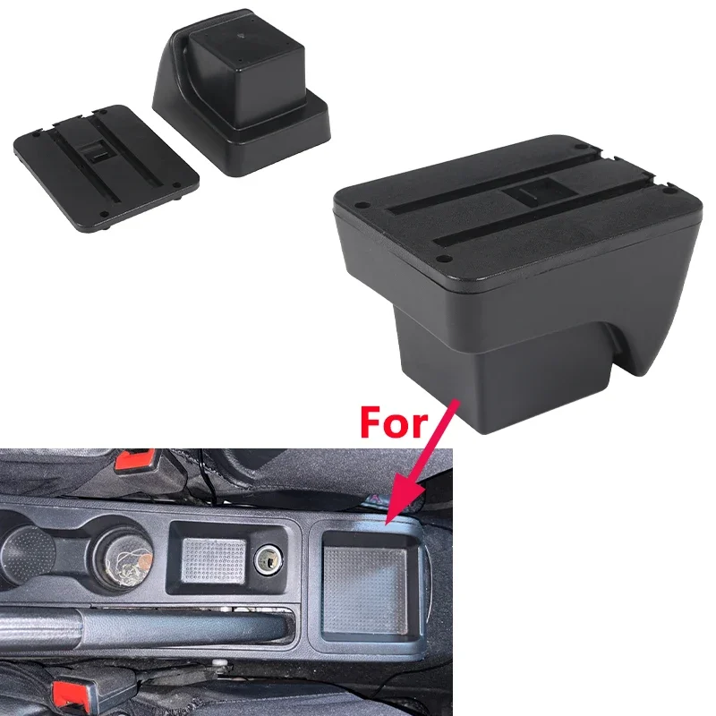 좌석 용 Ibiza armrest box 2017-2025 Ibiza Mk5 중앙 팔걸이 상자 인테리어 특수 자동차 수정 부품 보관함 USB