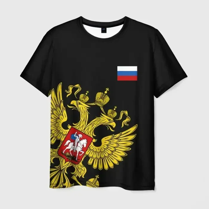 thumbnail image 1 of 2024 Nueva camiseta de verano con la bandera de Rusia para hombres, camisetas con cuello redondo estampadas en 3D para niños, ropa de manga corta para niños, ropa de calle de moda masculina, 1 of 5