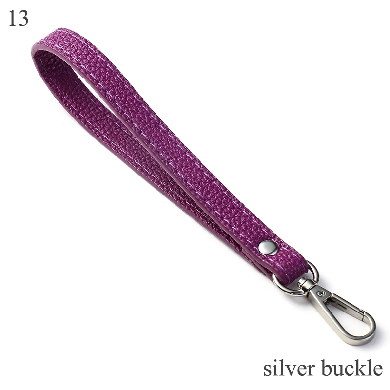 Soft PU Leather Wrist Strap for Clutch and Purse - Solid Color Handbag Handle Replacement