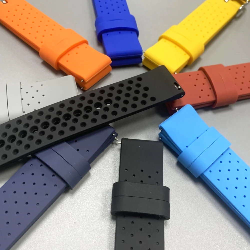 Sport Breathable Silicone Watch Strap - 20mm/22mm - Unisex