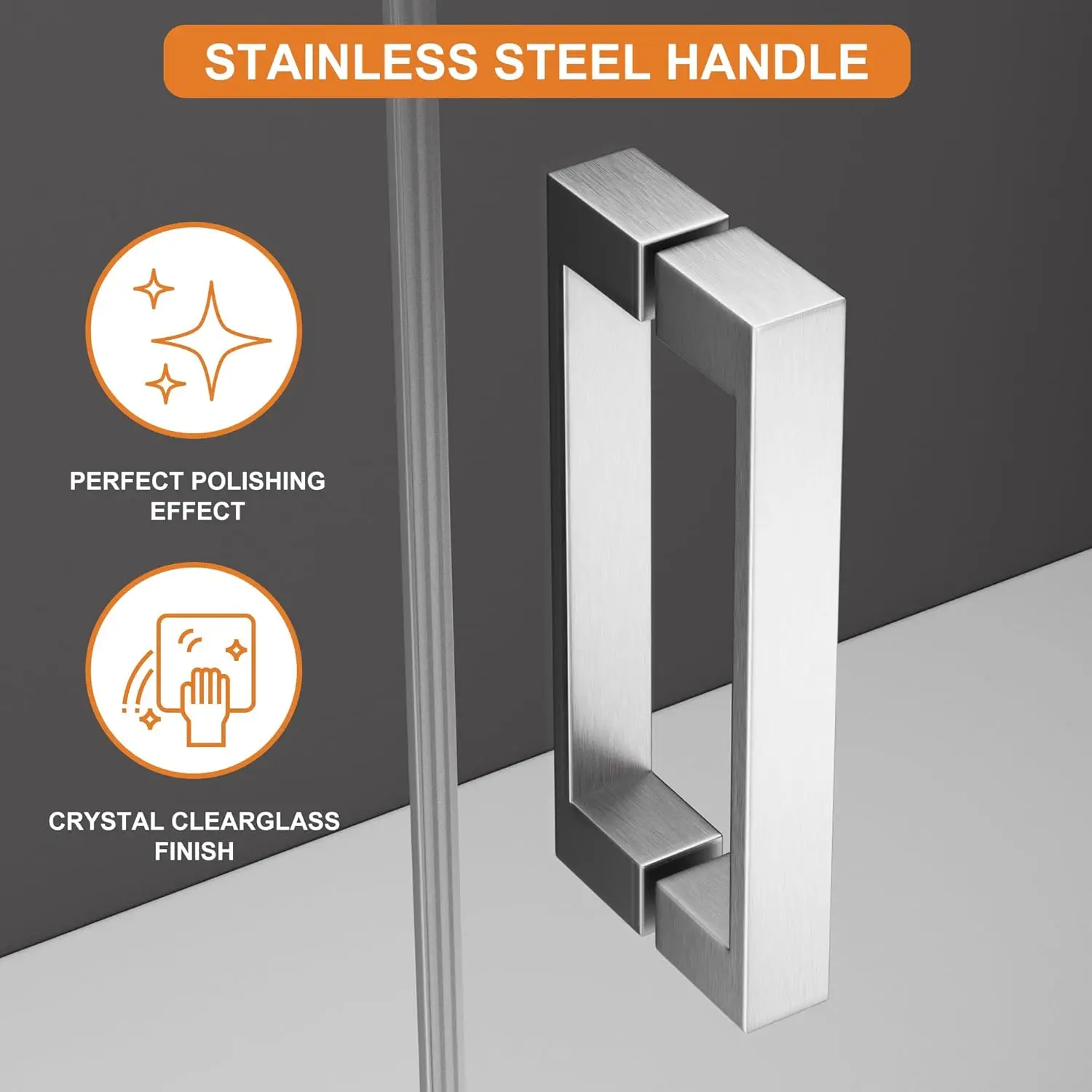 56-60"" W X 72"" H Frameless Sliding Shower Door, Water Repellent Shower Glass Door With 5/16"" (8Mm) Clear Sgcc Tempered 4