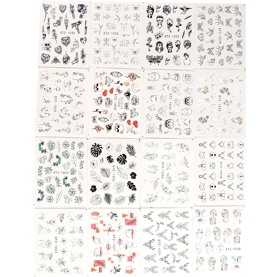 Nail Sticker Decals Sets Water Transfer 100 Designs Beauty Full DIY Tips Nail Charm 100pcs/lot nail stickers nail decals nail art decoration