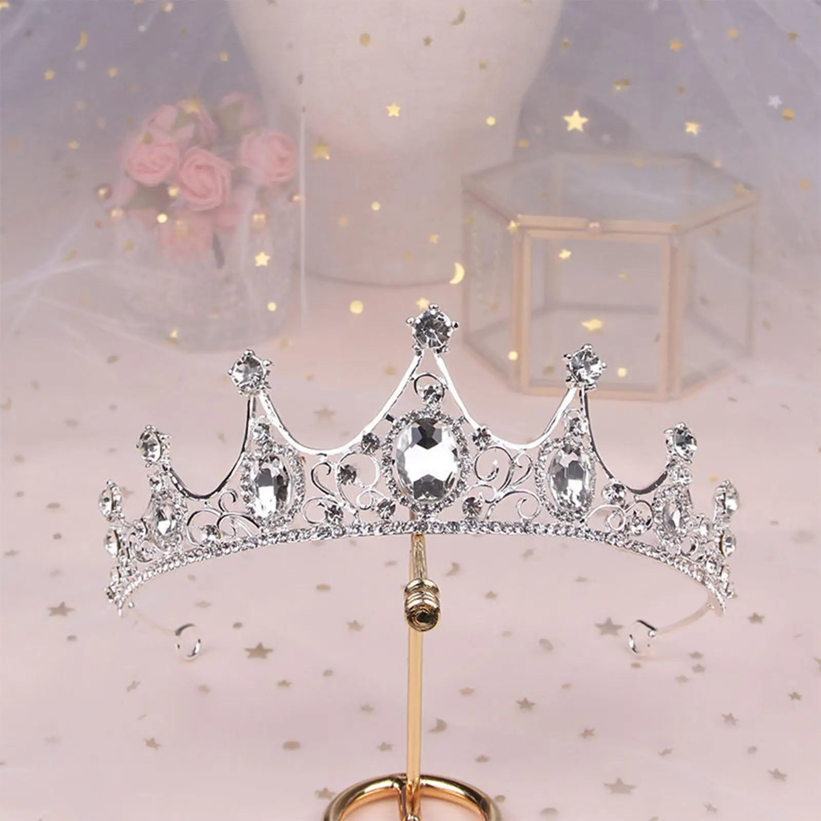 Rhinestone Crowns Tiaras Wedding Headband Hair Accessories Headdress Baroque Rhinestone Crowns Tiaras Wedding Headband Hair Accessories Headdress Baroque