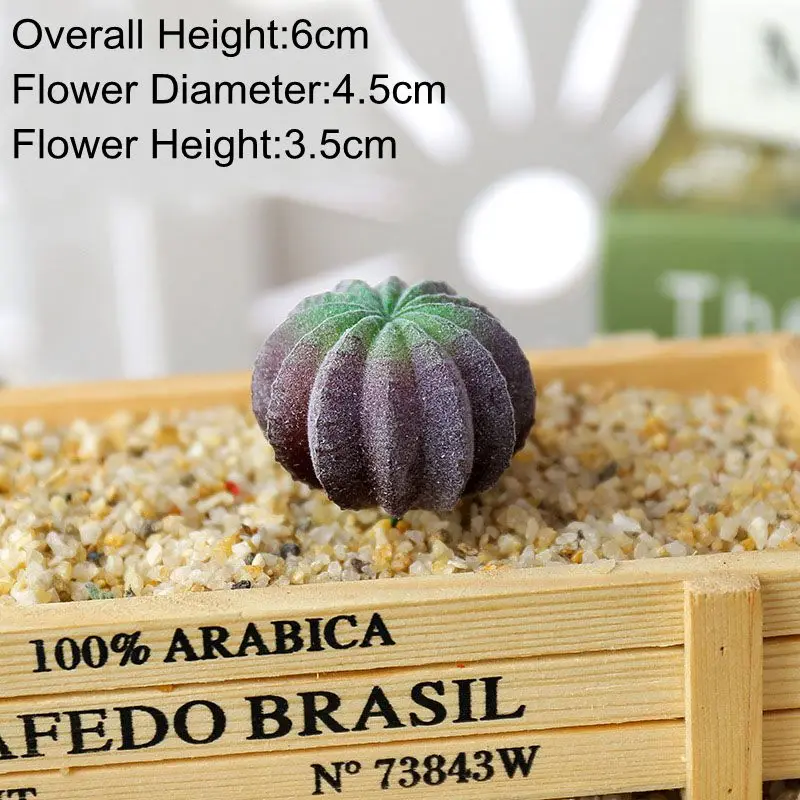 Vibrant Purple Flocking Artificial Succulent Decor