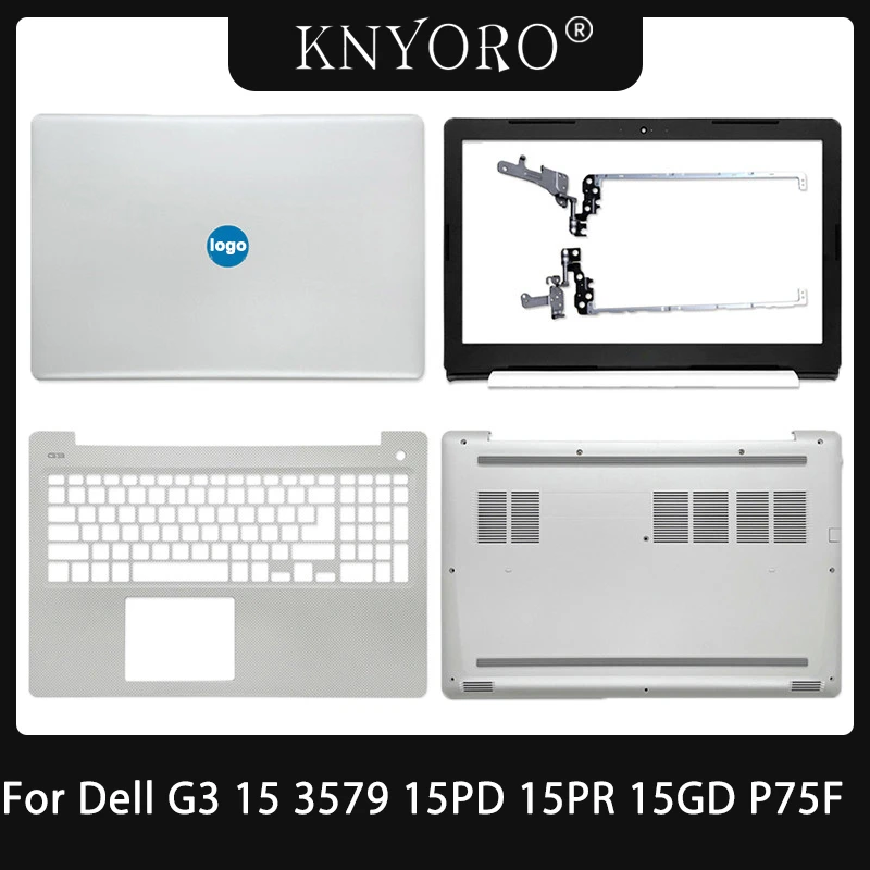 

New For Dell G3 15 3579 15PD 15PR 15GD P75F LCD Back Cover Rear Lid Front Bezel Hinges Upper Palmrest Cover Bottom Case White