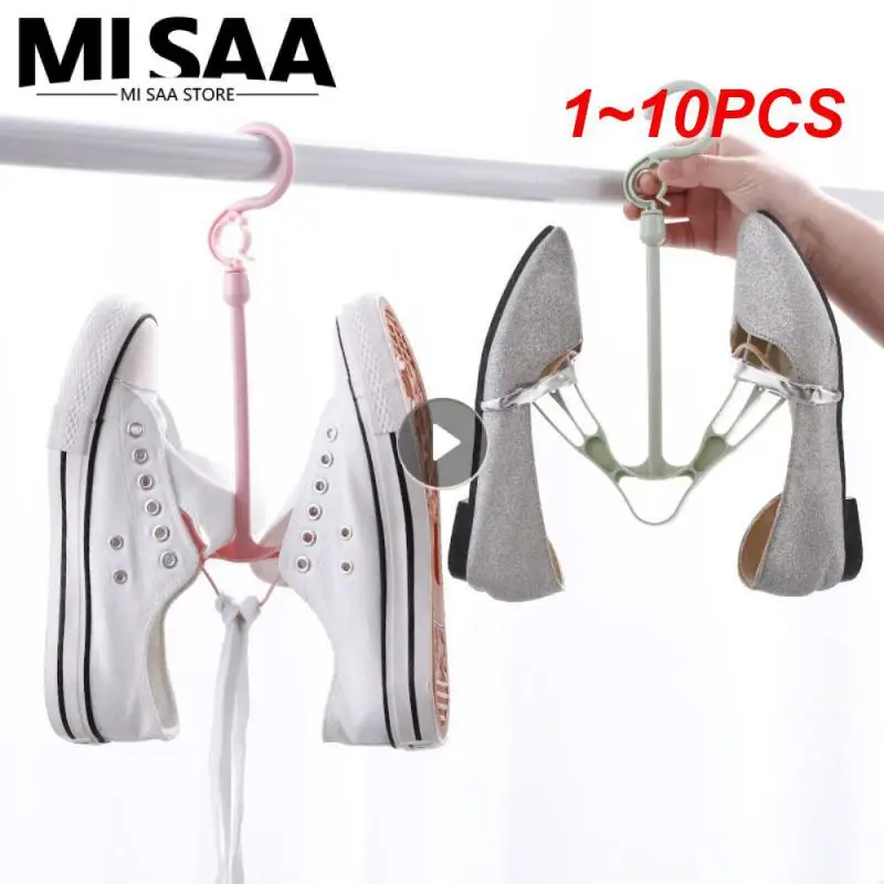 

1~10PCS Sturdy Home Easy To Use Balcony Shoe Rack Hanging Hook Hanging Popular Practical Sun Protection Space-saving
