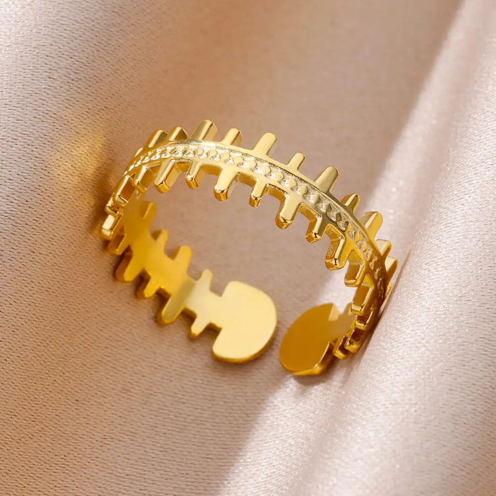 Rings Gold Plated Stainless Steel Wedding