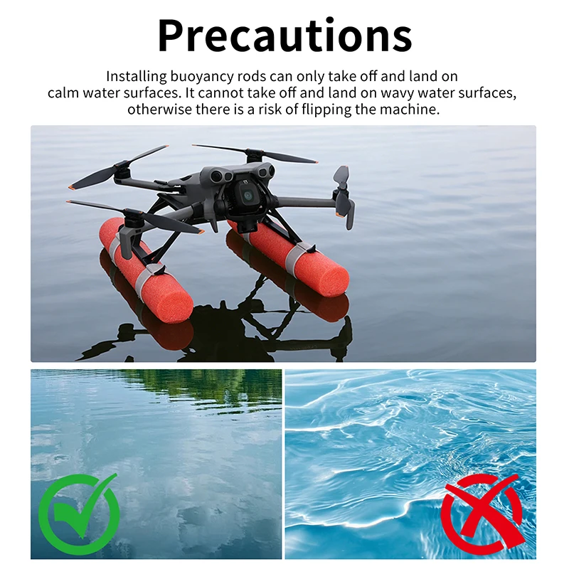 Kit flotteur atterrissage eau pour DJI Mini 5 Pro - Gris clair