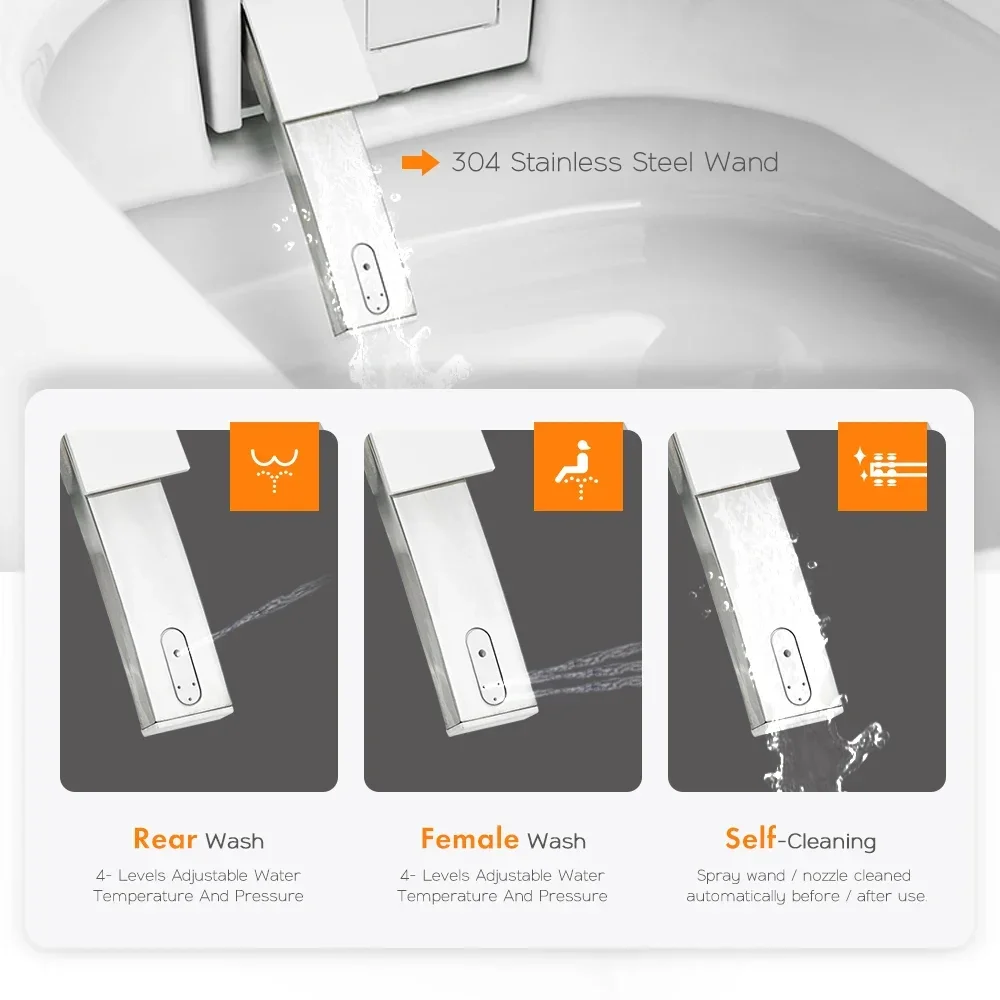 YYHC-110V/220V porcelain automatic bathroom sensor auto flush bidet wc intelligent 4