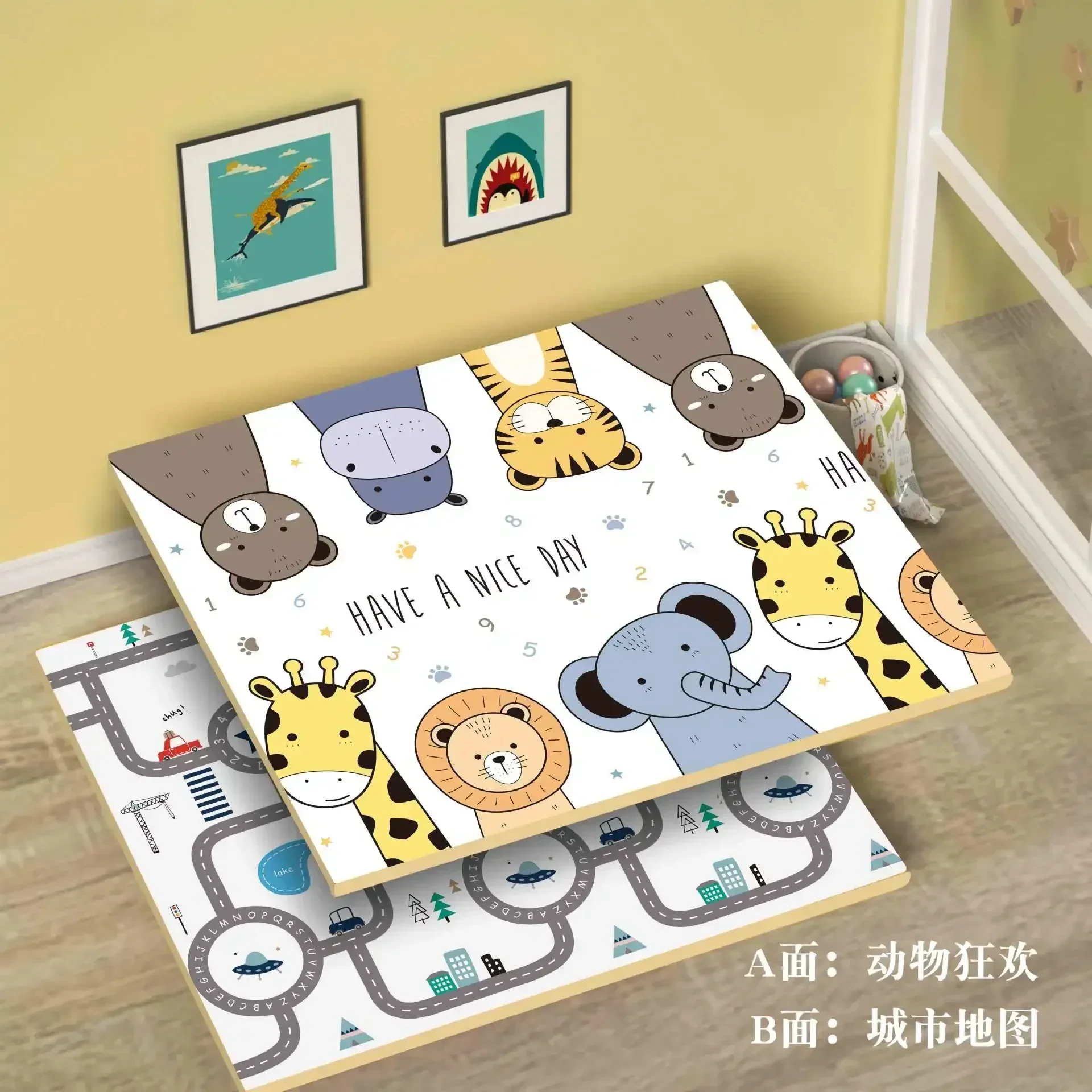 Cartoon Baby Mat Children's Floor Mat XPE Thick Kids Crawling Folding Gym Game Rug Home Living Room Tasteless baby play mat play mat
