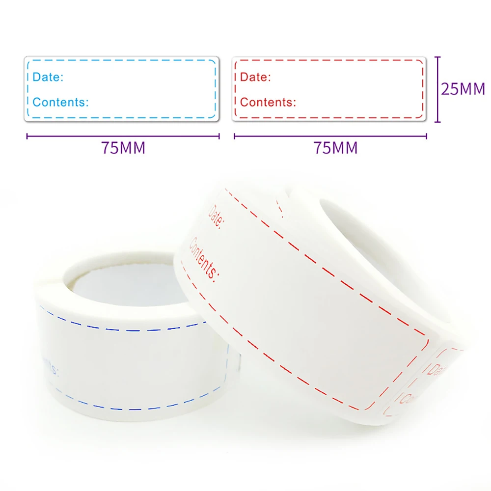 Label Stickers 125PCS Kitchen Date Roll Paper Waterproof Food Storage Removable Sealing Bottles Jars Tag Freezer