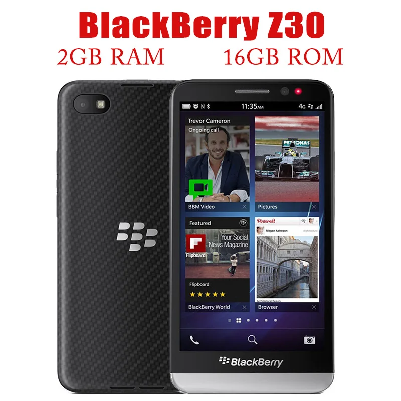 

Original Unlocked BlackBerry Z30 Cell Phone Dual Snapdragon 8 MP 5.0" 2GB RAM 16GB ROM Smartphone Mobile Bluetooth Touch Screen